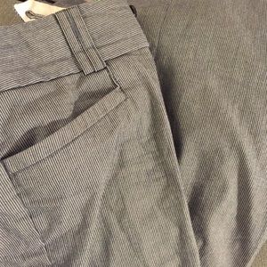 Banana Republic blue striped trousers