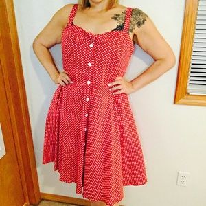 Plus Size polka dot dress