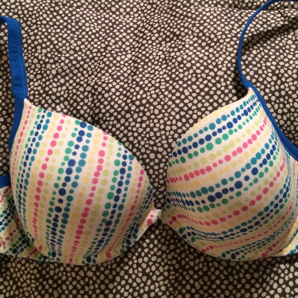 Adorable rainbow polka dot bra
