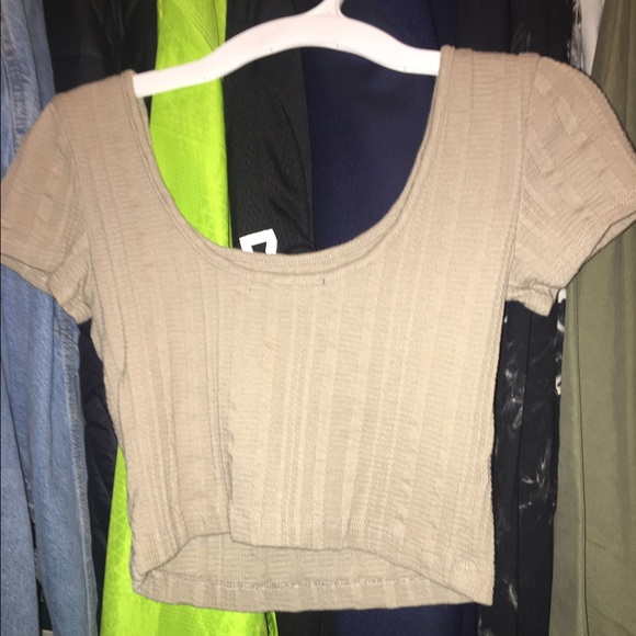 Cream crop top