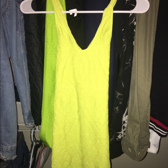 Bebe neon bandage dress