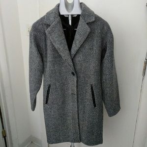 Notched Herringbone Coat NWOT