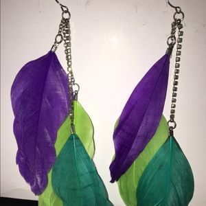 Feathered earrings