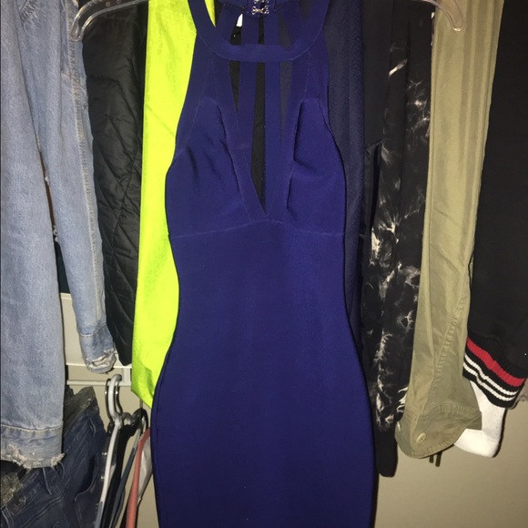 Blue bandage dress