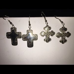 Two cross earrings