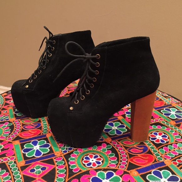 Jeffrey Campbell Black Suede LITA'S size: 6