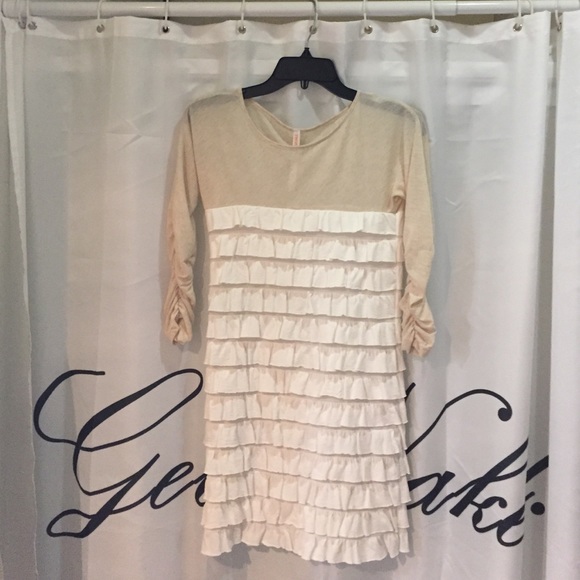 White ruffle party dress