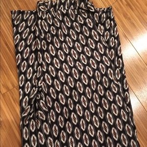 Black Palazzo Pants with Tribal Pattern!