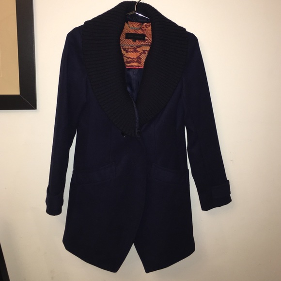 Blue wool coat