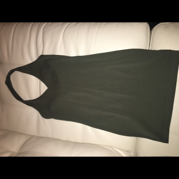 Green halter dress