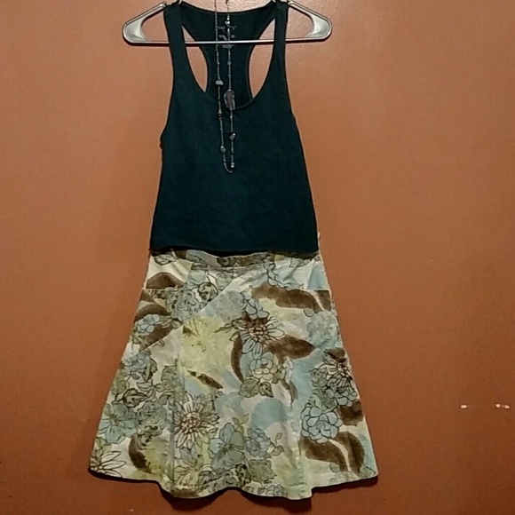 Skirt is express and shirt is vanity.