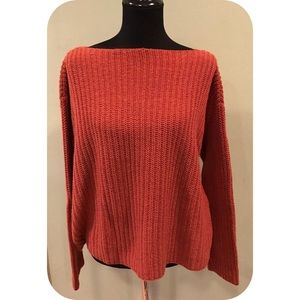 Vince Sweaters - Bateau neckline wool oversized knit sweater