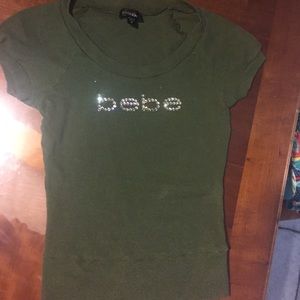 Olive green Bebe shirt