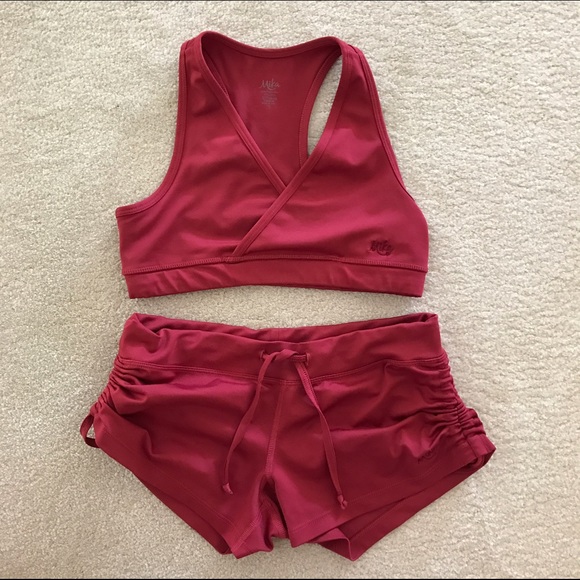 Red Mika brand yoga/pole set