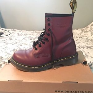 Cherry red doc martens
