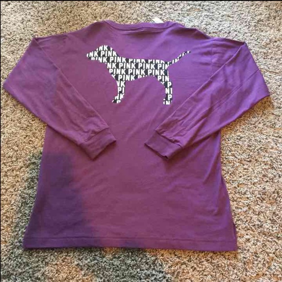 PINK Victoria's Secret Tops - 🚫Sold ebay🚫NWT VS PINK v-neck long sleeve Tee