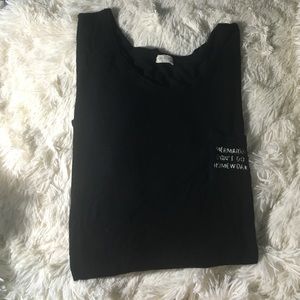 Brandy Melville embroidered pocket tee