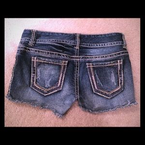 Women's Denim 3/4 Distressed Boutique Shorts