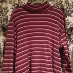 Striped turtle neck