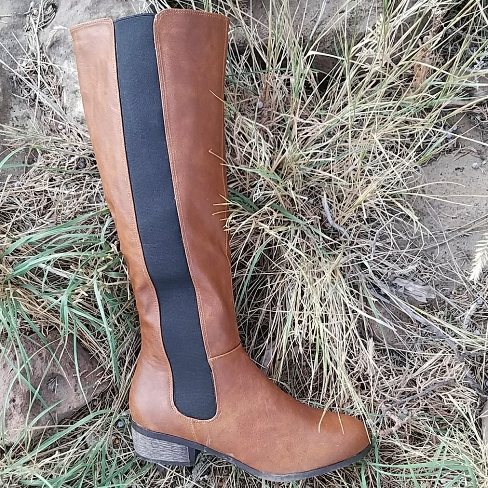 Last Size 6 👢Chestnut Knee Xtra Elastic Boot