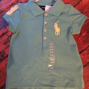 NWT Ralph Lauren boys Big Pony Polo shirt sz2T