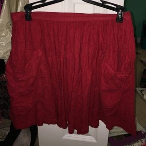 Red Flowy Skirt (Brand- Eooté)