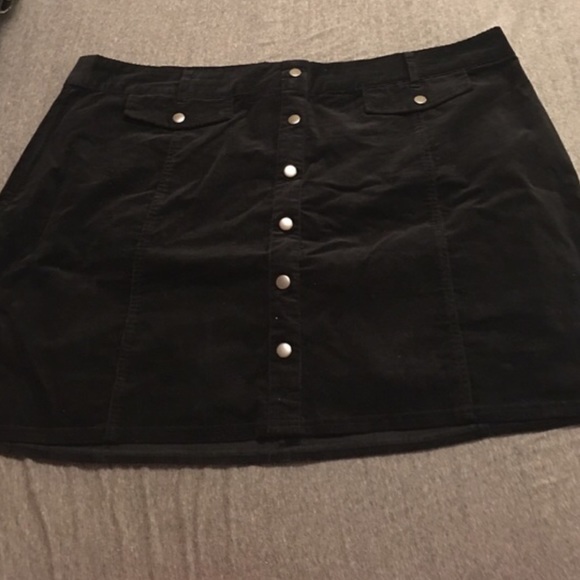 Black corduroy skirt