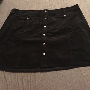 Black corduroy skirt