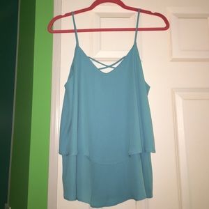 Light Blue Flowy Tank