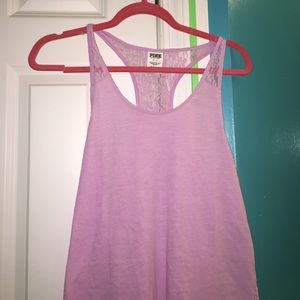 Laceback Tank Top- VS Pink