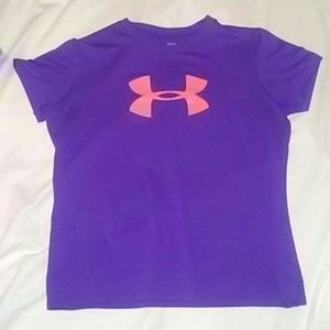 Under armour little girls workout shirt