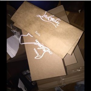 Christian Louboutin shopping bag and boxes