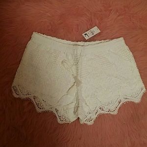 Express women lace shorts with tassels (XS) NWT