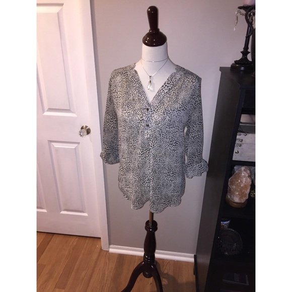 Leopard Print Sheer Top - image 4