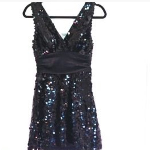 Big sequin  black cocktail dress