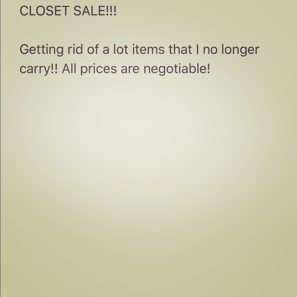 CLOSET SALE!