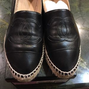 Authentic Black Size 41 Chanel Espadrilles