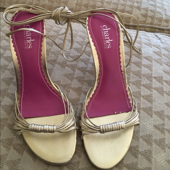 Charles by Charles David Gold Strappy Sandals