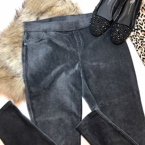 Gray Corduroy Stretch Leggings