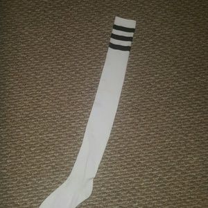 Thigh high striped baseball style socks
