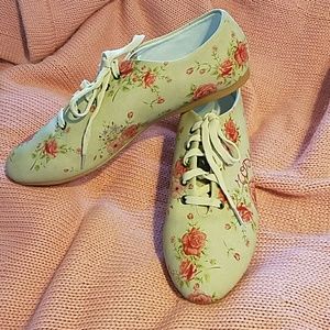 Goby "Rosy Rose" Shoes Oxford Rose Floral Turkey