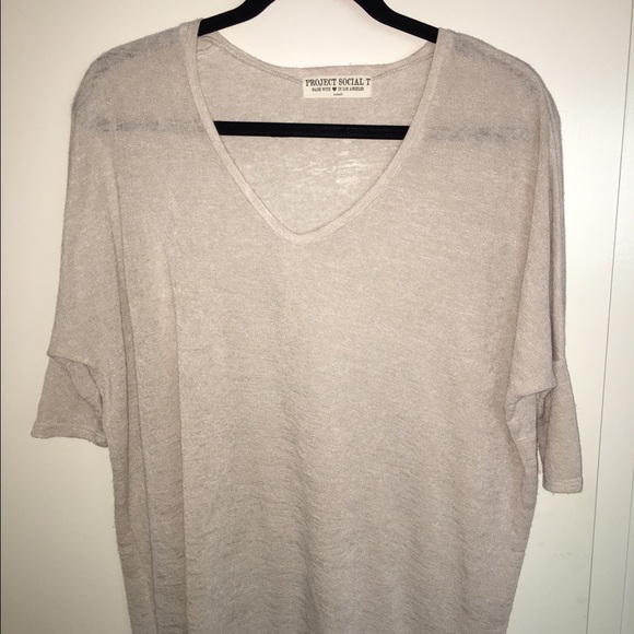 Tan mid sleeve shirt