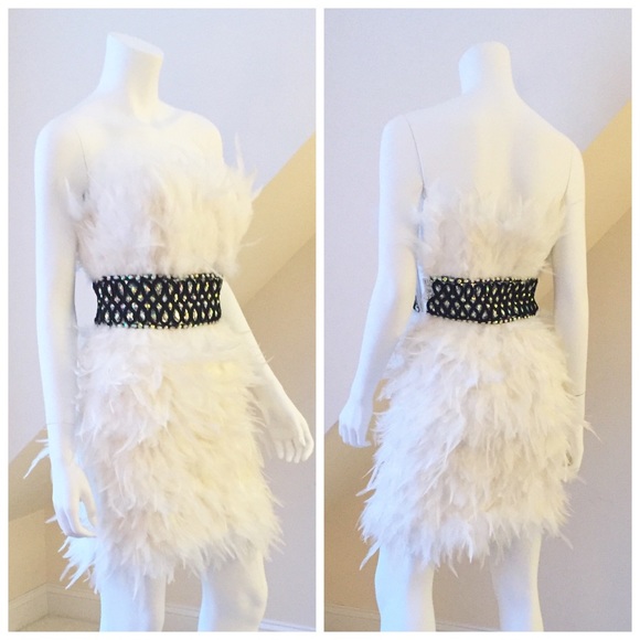 ❌❌❌❌🎉HP🎉 🆕 Feather Mini Dress - Picture 2 of 4