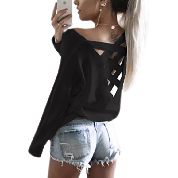 LAST || CrissCross back long sleeve t - Picture 2 of 5