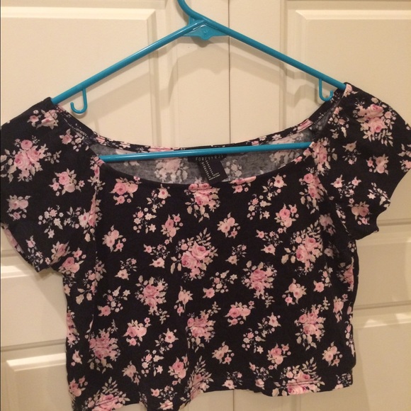 TWO Forever 21 floral crop tops