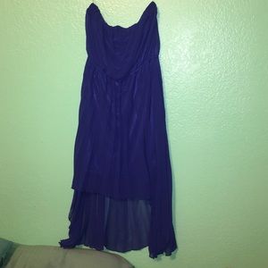 Royal blue strapless dress