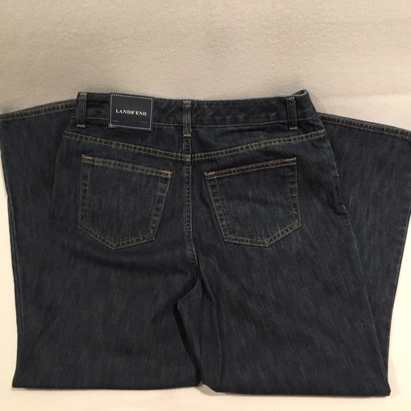 🐝 Lands' End Jean Crops Capris Size 6 - Picture 2 of 4
