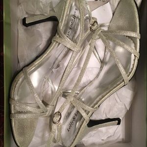 Silver Glitter Heels