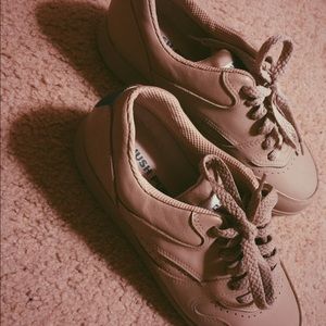 Hush puppies walking shoes.