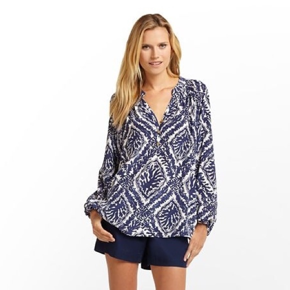 Lilly Pulitzer Elsa Top Reef Madness Print Size S